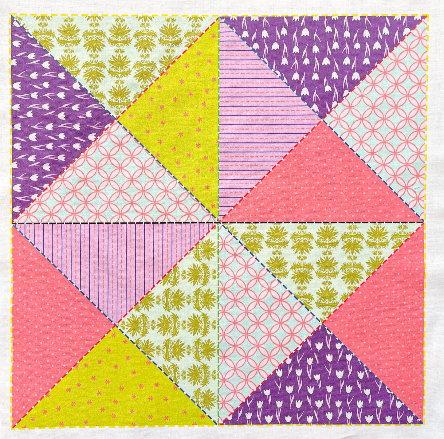 Tutti Fruitti Quiltlet Block 1