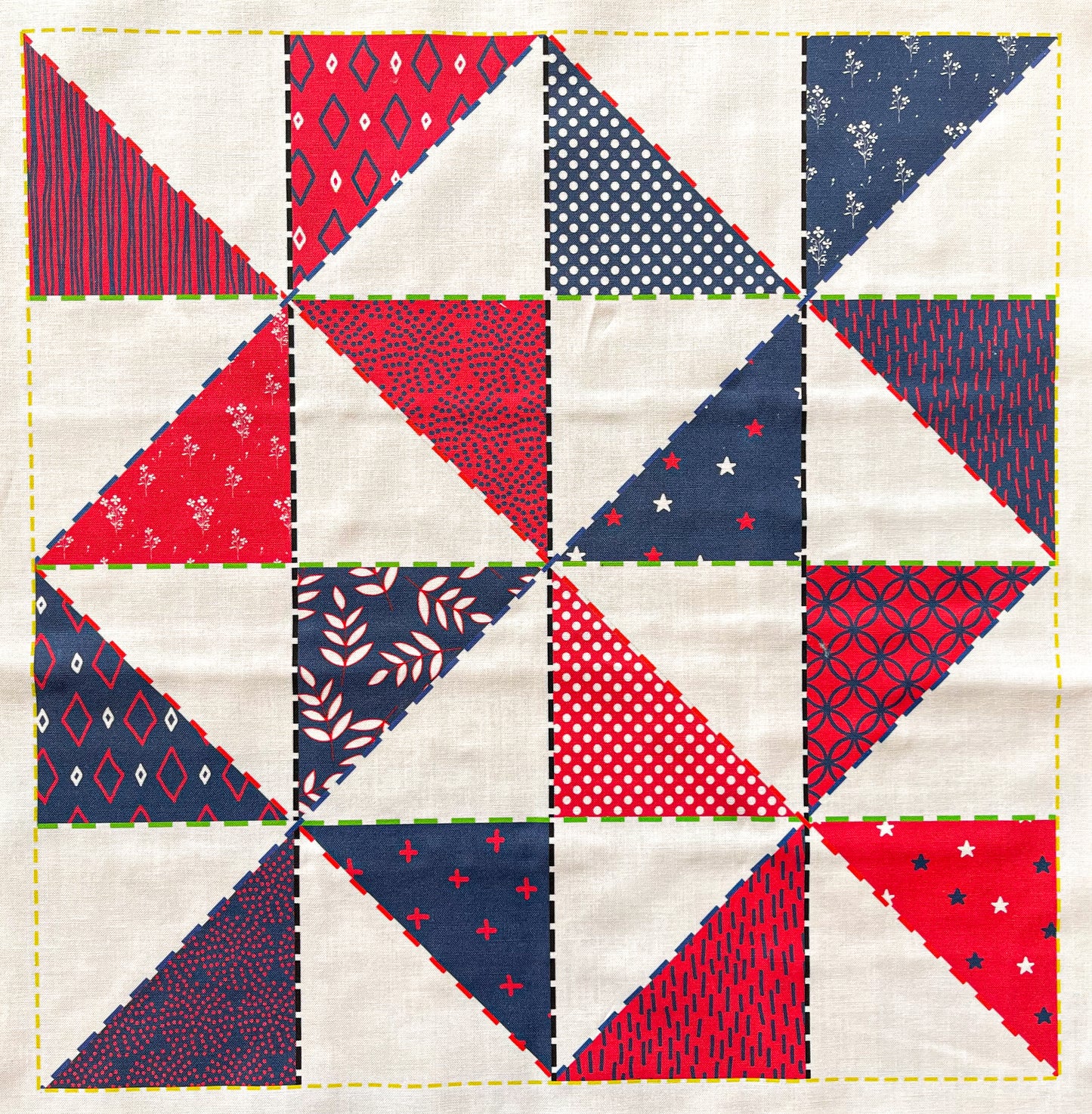 Indigo Study Quiltlet Block 1