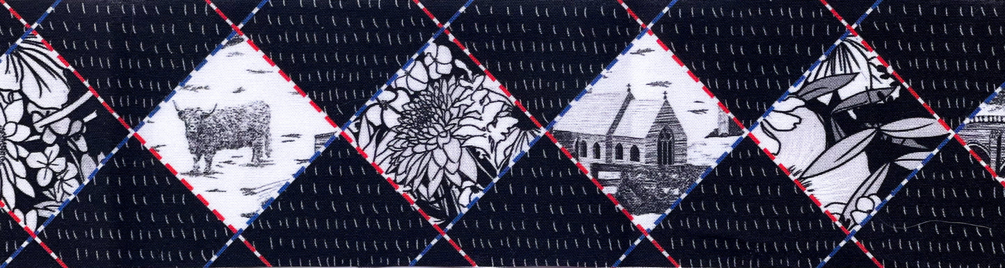 Black Highland Toile Quiltlet