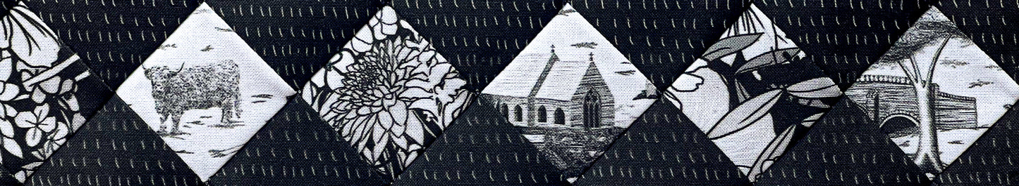 Black Highland Toile Quiltlet