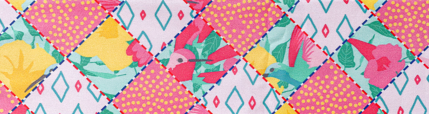 Hummingbird & Hibiscus Quiltlet