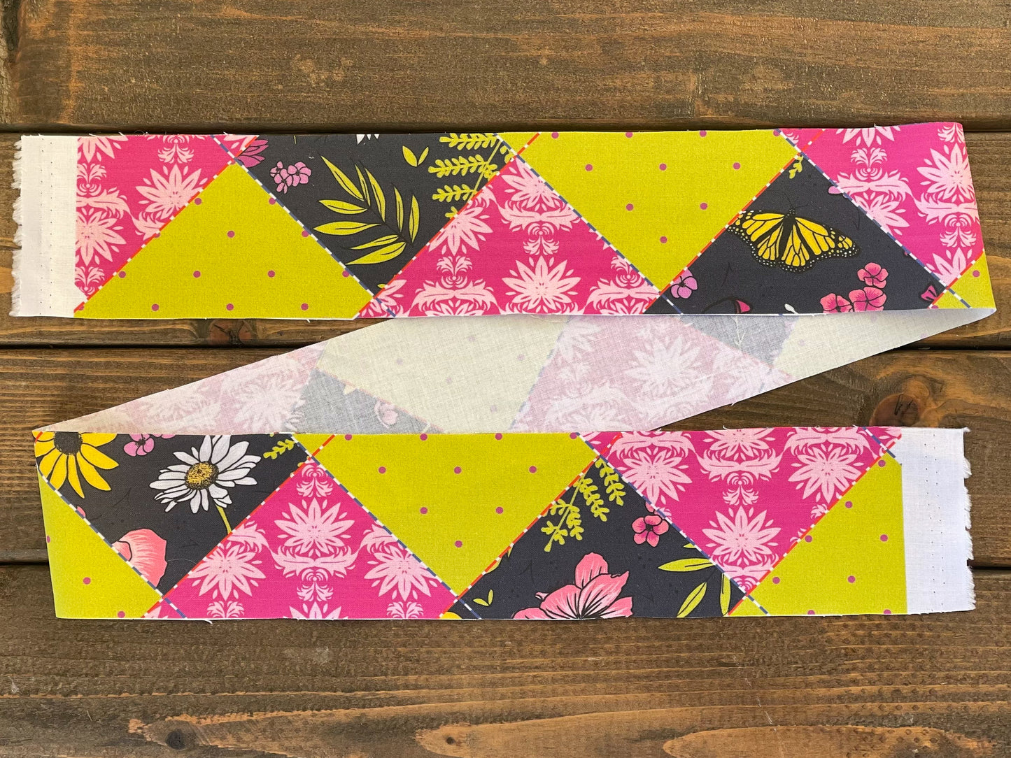 Botanical Bloom Pyramid HST Quiltlet