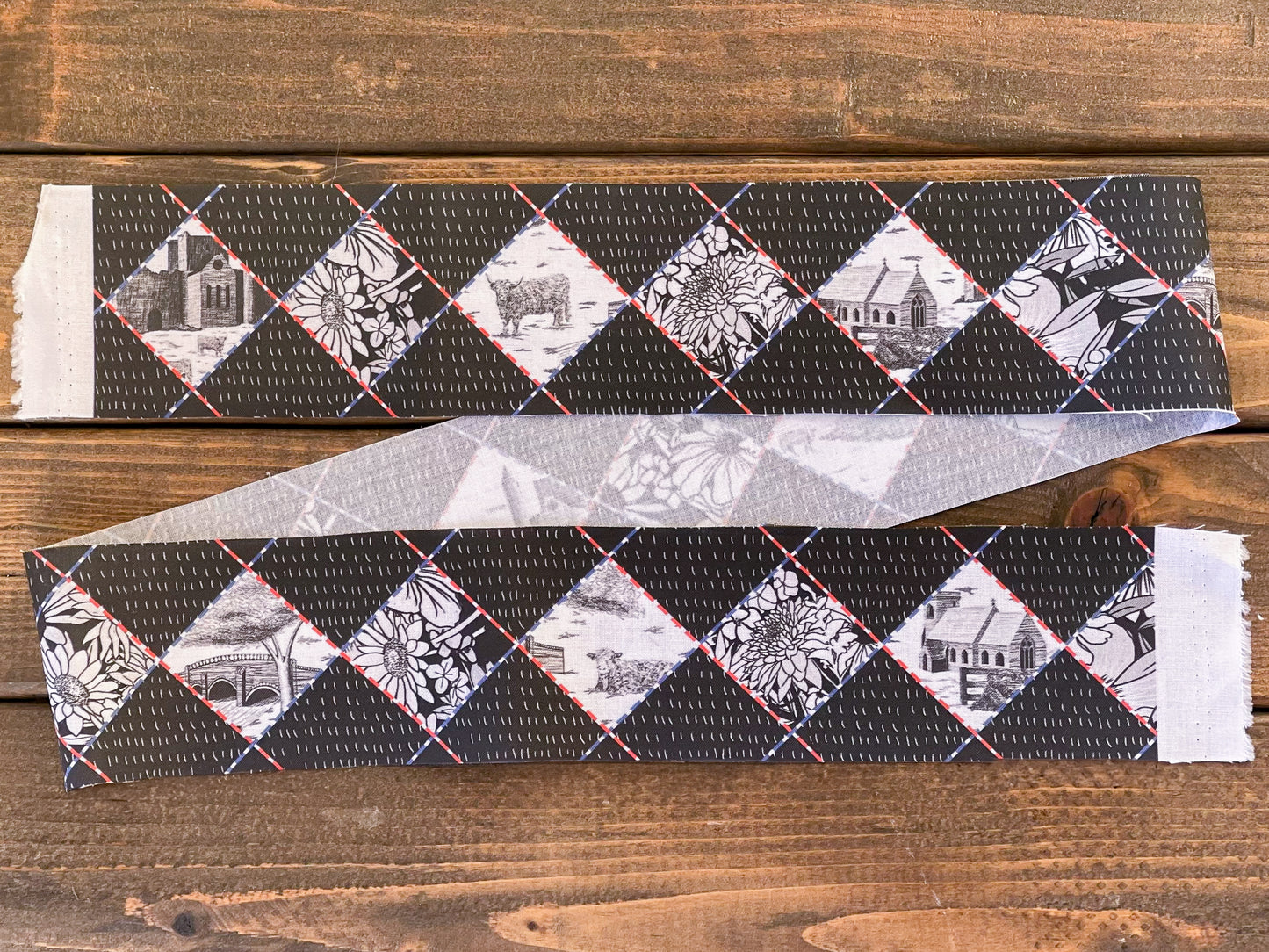 Black Highland Toile Quiltlet